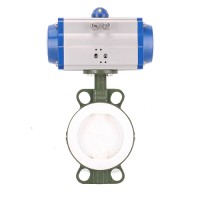 Pneumatic valve D671F46-16C Pneumatic fluorine lined butterfly valve and Valve Automatic Control