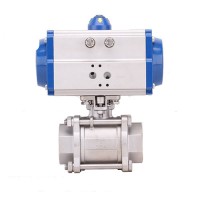 Pneumatic valves Pneumatic threaded ball valve Q611F-16P  and the flow characteristic accuracy is high