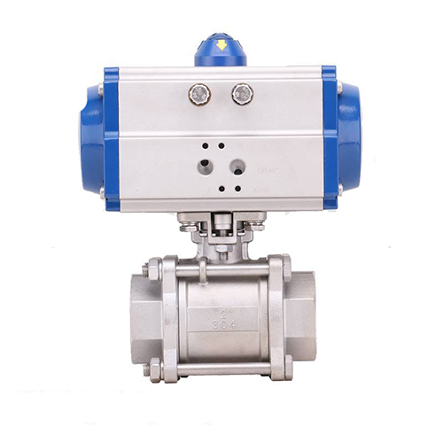 Pneumatic valves Pneumatic threaded ball valve Q611F-16P  and the flow characteristic accuracy is high