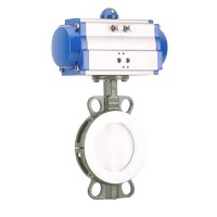 Pneumatic valve D671F46-16C Pneumatic fluorine lined butterfly valve and Valve Automatic Control