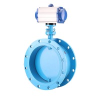 D641W Pneumatic Ventilation Butterfly Valve  The pressure drop loss is small and the flow rate is large