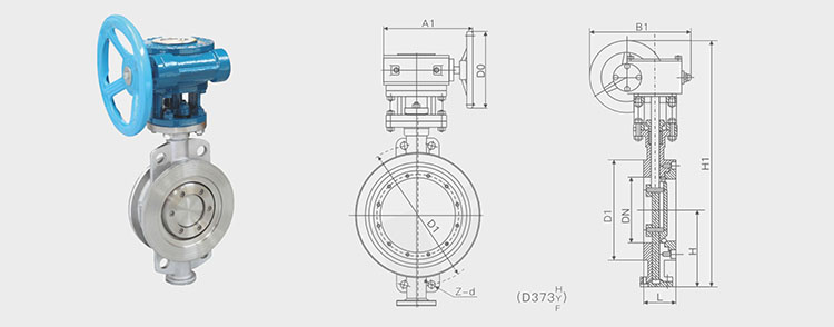 Dimensional drawing of some products of butterfly valve